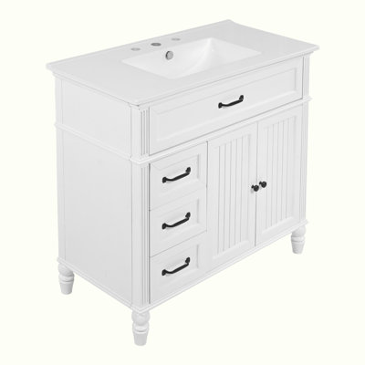 Meuble-lavabo avec lavabo et armoire avec tiroirs