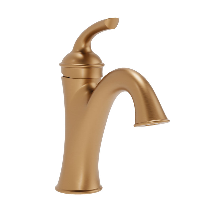 Robinet pour salle de bain à poignée simple Elm, Bronze brossé