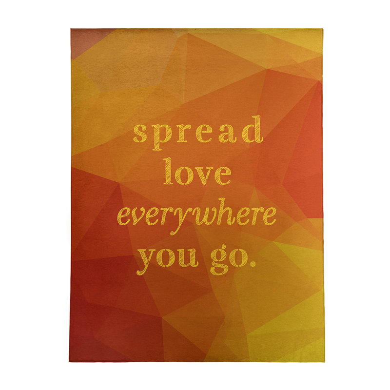 Tapis en polyester imit quote love, Rectangle 5 pi x 7 pi