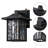 10" H Clear Water Glass Outdoor Wall Lantern with Dusk to Dawn 