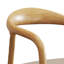 Chaise de salle à manger en bois massif crème