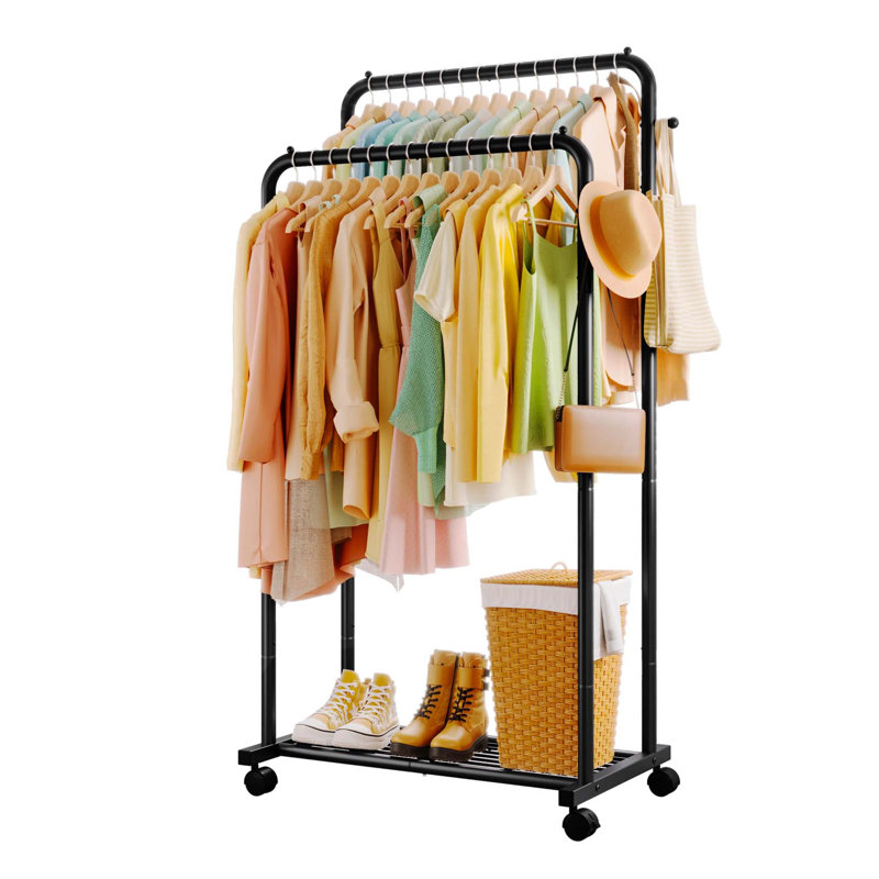 Bonville 83cm Rolling Clothing Rack, Black