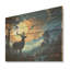 «Deer Sunset Landscape In Canada II» - impression d'un animal chevronné sur bois-753445566