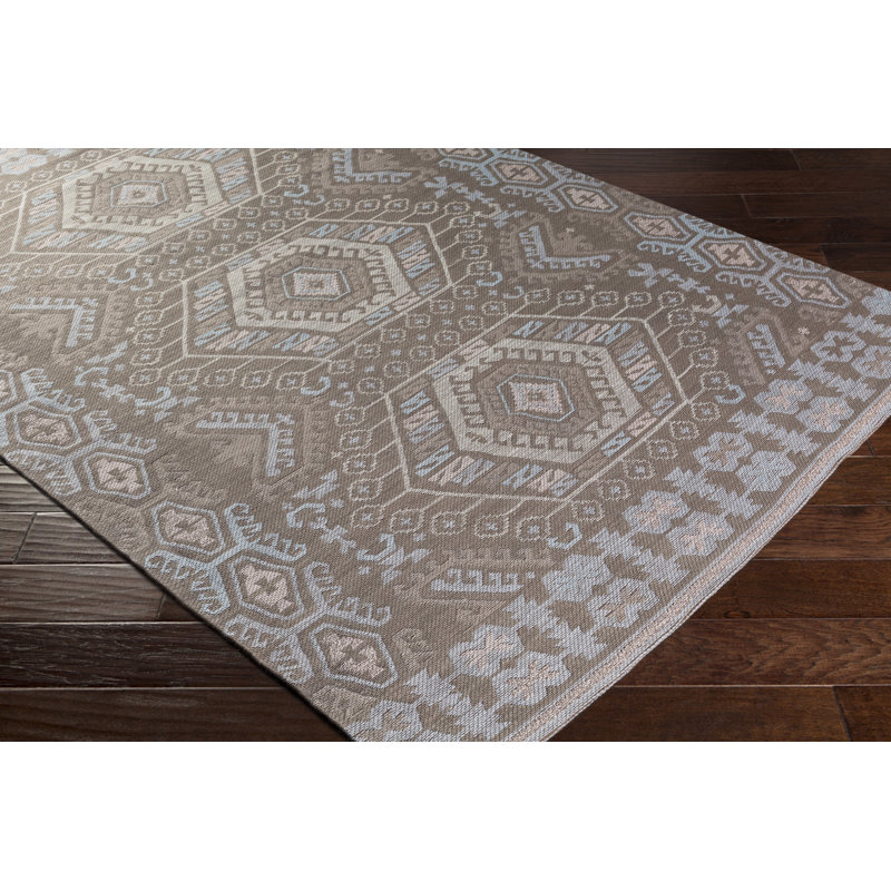 Tapis gland / blanc tissé à la main Sturbridge, Rectangle 2 pi x 3 pi