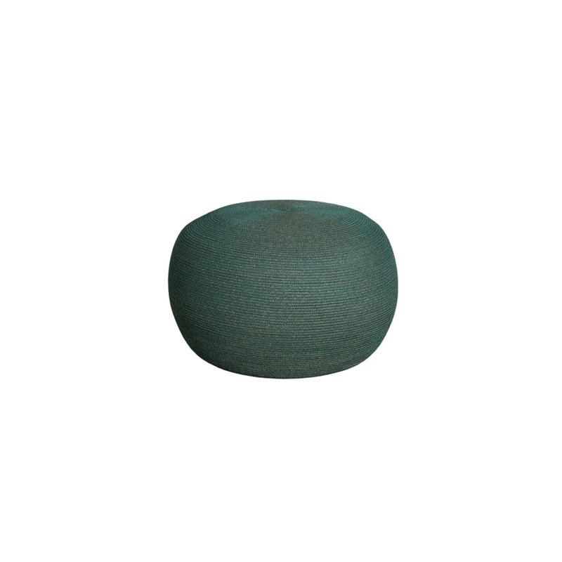 Circle Outdoor Ottoman, Dark Green