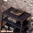 AV Media Stand With Outlets, LED Lights, Storage Shelves, Black-599067003