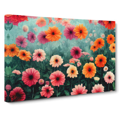 Interesting Flower Market - Wrapped Canvas