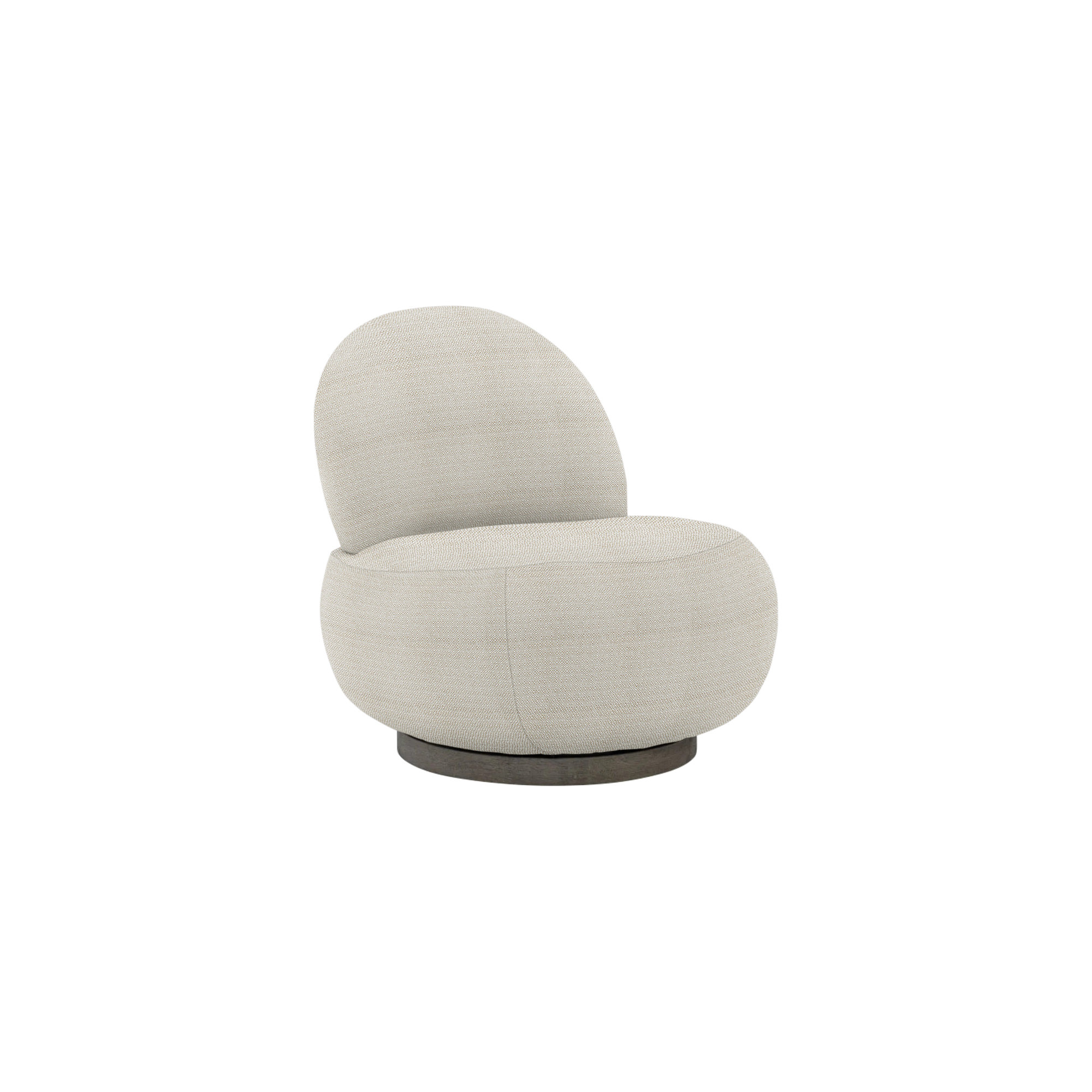 Caicos Swivel Patio Chair with Cushions, Beige Linen 6025-012