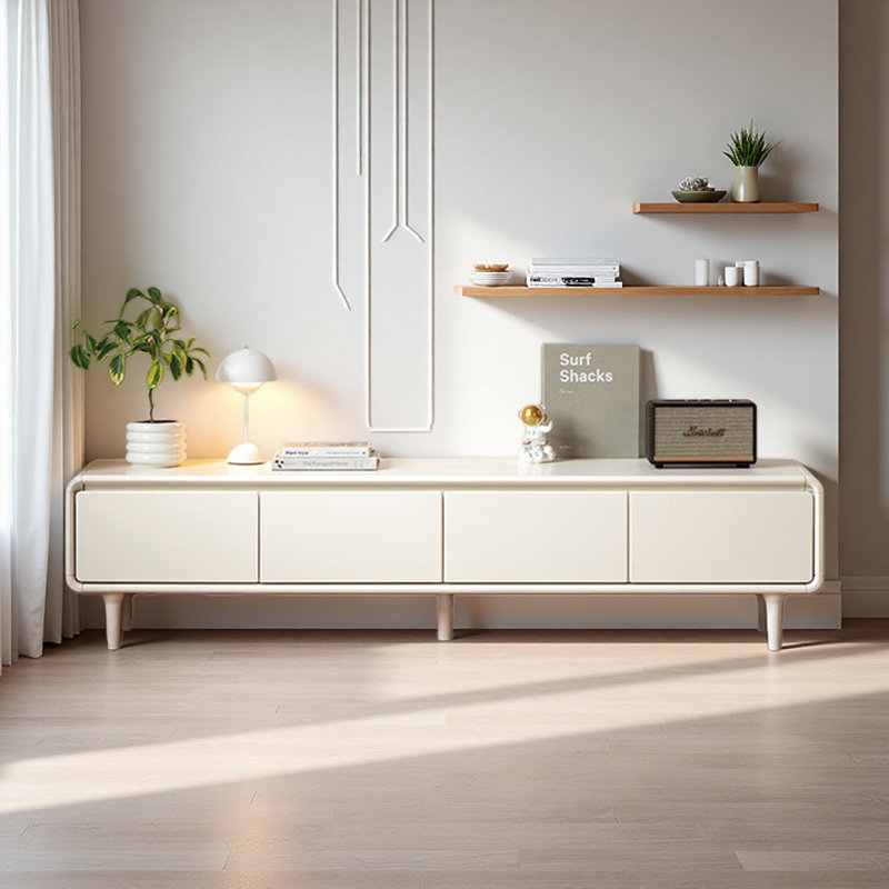 Meuble télé moderne et simple de style crème