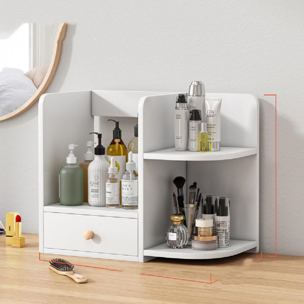 1pc Bathroom Shelf Wall-mounted Storage Rack For Cosmetics, Washroom  Accessories Organizer
