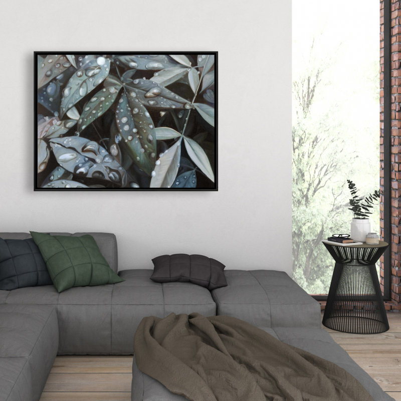 Leaves After Rain Print On Canvas