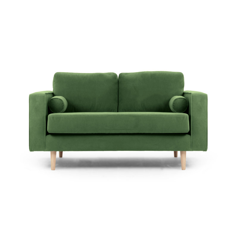 Boubacar 2 Seater Velvet Sofa, Brown, Green