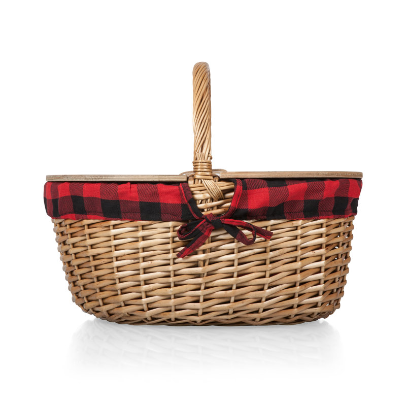 Panier de pique-nique en osier Country Country, Rouge / Noir