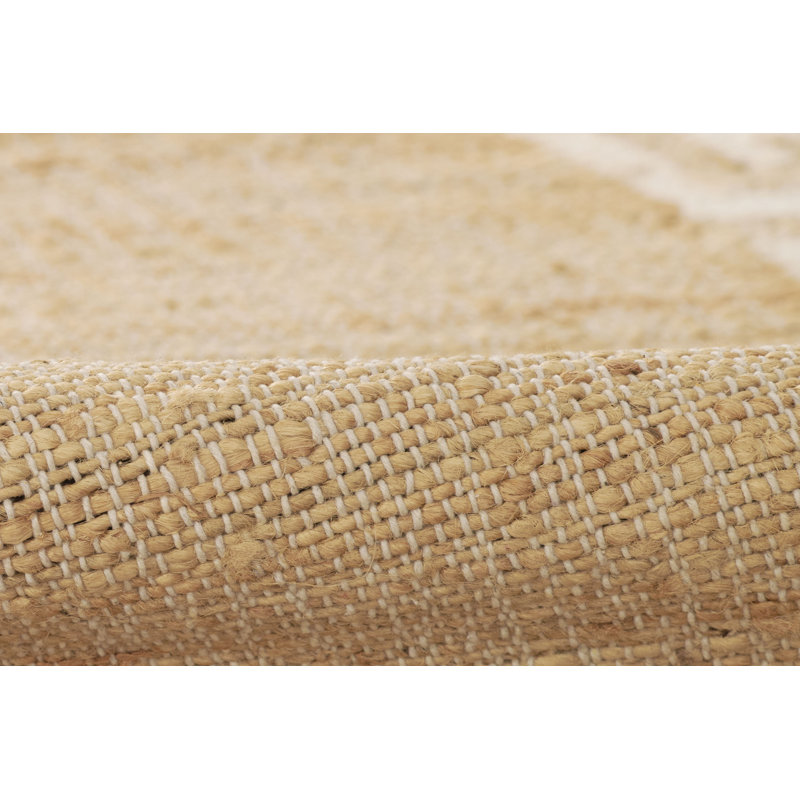 Erin Gates by Momeni Orchard Greek Key Jute and Wool Hand Woven Ivory Area Rug, Rectangle 2' x 3'