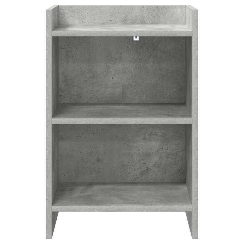 40cm W Composite Bedside Table, Concrete Grey