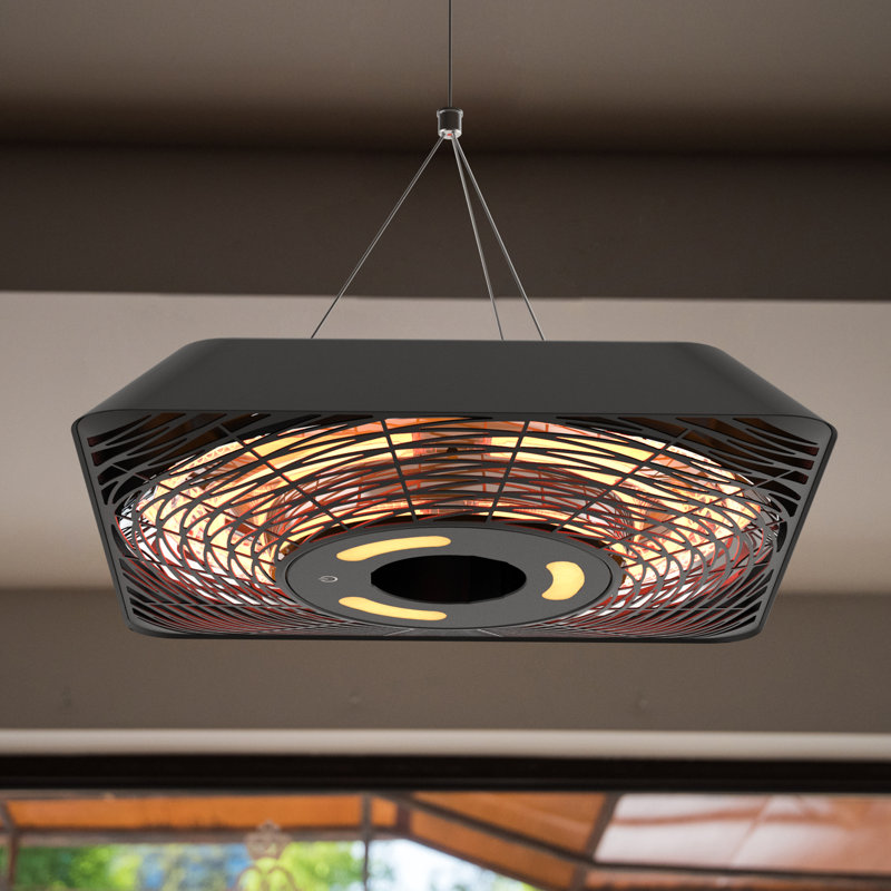 Chauffe-terrasse électrique 1500Watt avec télécommande et interrupteur tactile
