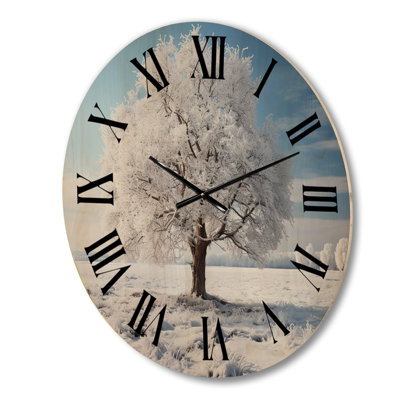 Horloge murale en bois blanc