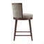 Tabouret de comptoir en chenille texturé Evalyn avec pieds en bois de hêtre-465157406