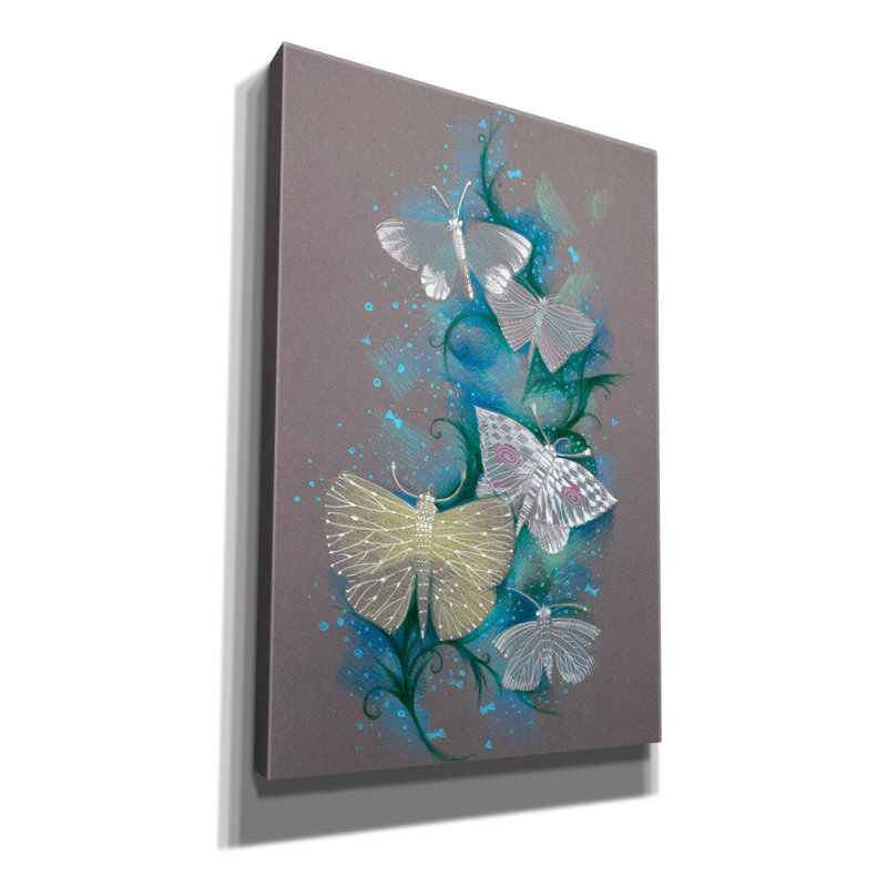 «Butterflies» par Oxana Zaika, art mural sur toile, H 60 po x l 40 po x P 1,5 po