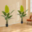 2 pièces plante artificielle avec base pour l'intérieur et l'extérieur