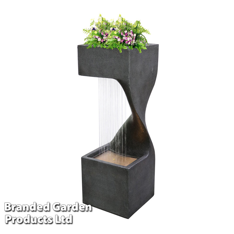 Anjennette Outdoor Waterfall Fountain with Lights