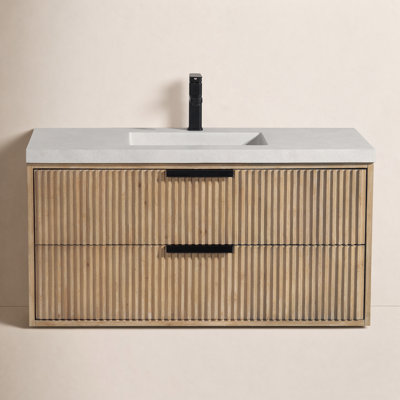 Anelie 42'' Single Bathroom Vanity With Concrete Top
