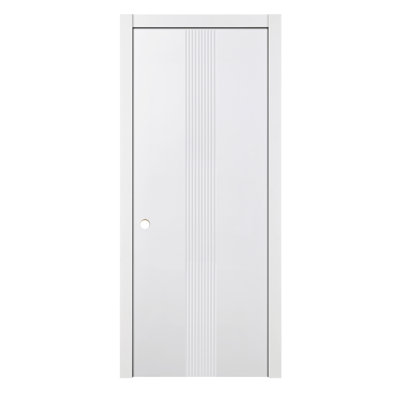Porte intérieure traditionnelle laminée blanche M-34