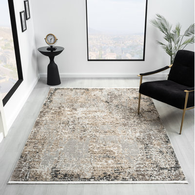 Tapis abstrait gris clair Gints Collection