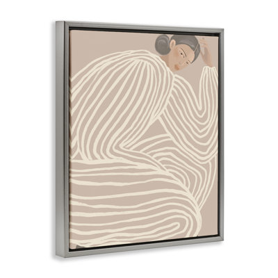 Cadre flottant minimaliste Lady in Stripes, design par Anna Lischenko