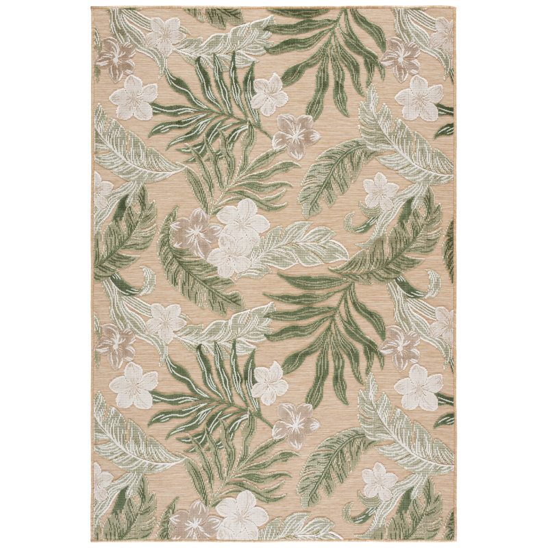 Tapis floral intérieur / extérieur Cabana 456, Rectangle 2'-7 x 5'