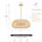 Tamil 4-Light Dimmable Geometric Lantern Chandelier