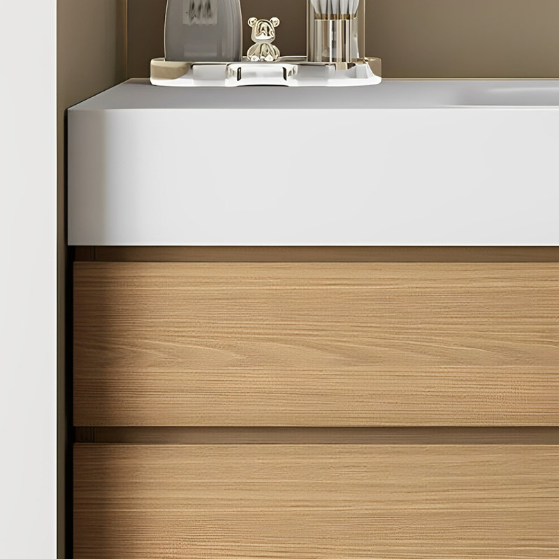 Simple and modern style smart bathroom cabinet, Burlywood, H 21,65 po x l 62,99 po x P 21,65 po