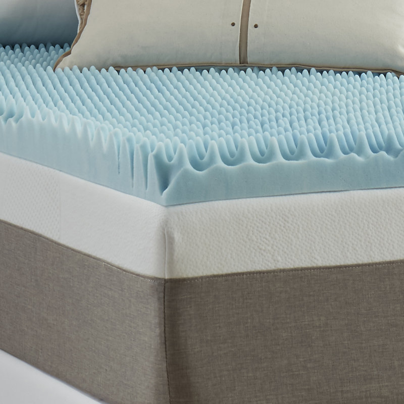 3" Reversible Gel Memory Foam Mattress Topper, Extra-long Twin