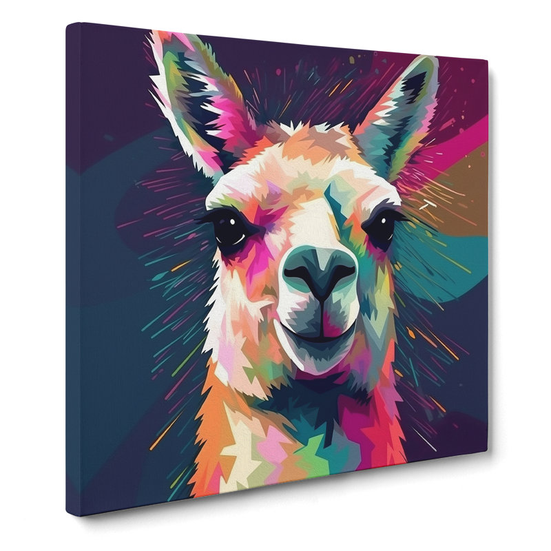Llama - Wrapped Canvas