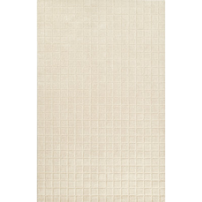 Meile Contour Hand Woven Wool Geometric Ivory Area Rug
