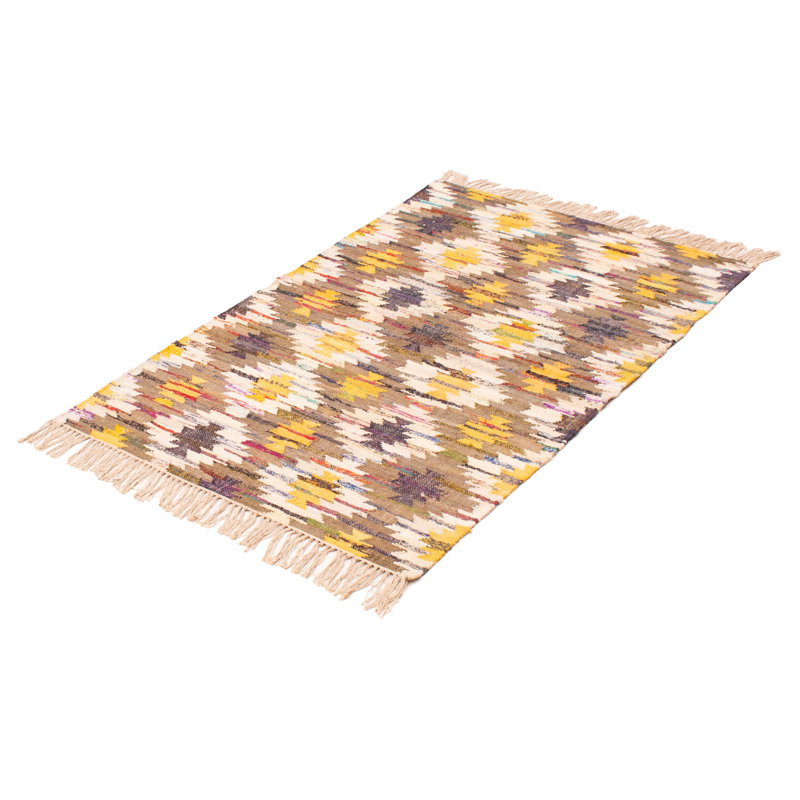 Couleur couleur crème, kilim olive, Rectangle 4 pi x 6 pi