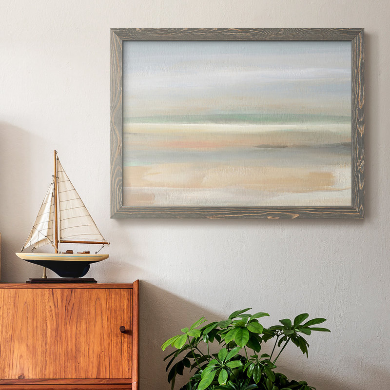 «Soft Far Field», reproduction sur toile à cadre flottant, Gris, H 18 po x l 26 po x P 1,5 po