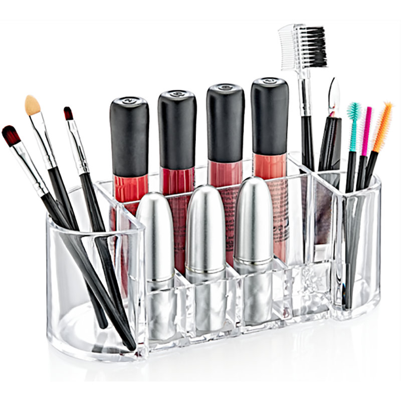 Abdulrehman Acrylic 8 Compartment Makeup Organiser