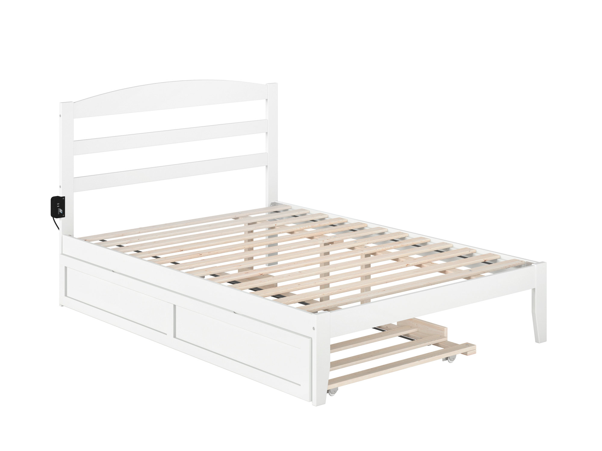 Gael Solid Wood Storage Platform Bed Andover Mills Baby Kids Color White Size Full Double