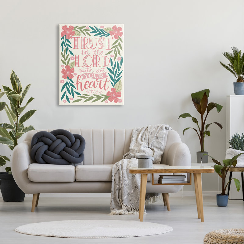 Trust Trust The Lord, Toile tendue, L 30 po x H 40 po
