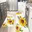 Tapis de cuisine antidérapant à motif de tournesol, 2 pièces