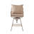 Swivel Upholstered Counter Stool with Metal Frame-741420257