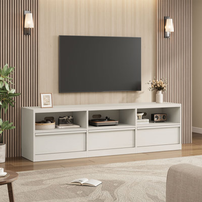 Meuble télé Mid-Century 70 po - Meuble audio-vidéo robuste