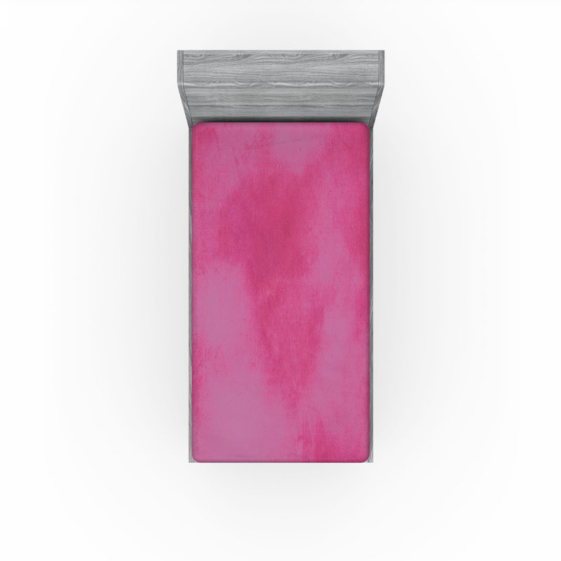 Drap-housse orange Ambesonne, Drap-housse pour lit simple TG, Rose vif / abstrait fuchsia