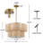  20" 5-light Natural Rattan Chandelier With 2-tier Hand Woven Flower-shaped Shade