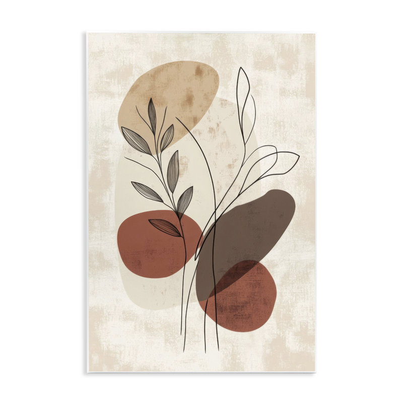  "Sprig Outline Neutrals" par LSR Design Studio, H 15 po x l 10 po