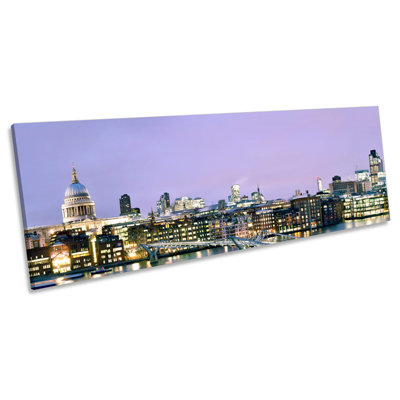 River Thames London Skyline - Wrapped Canvas Panoramic Print