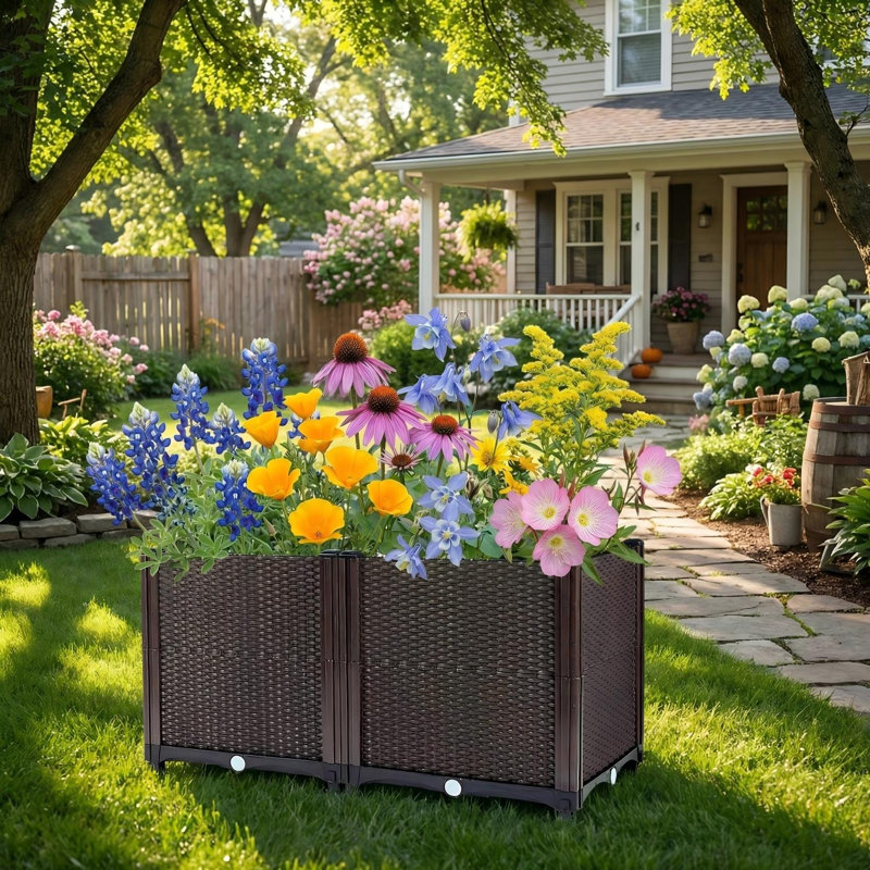 Lit de jardin surélevé avec système d'arrosage automatique - Jardinière surélevée pour légumes et herbes