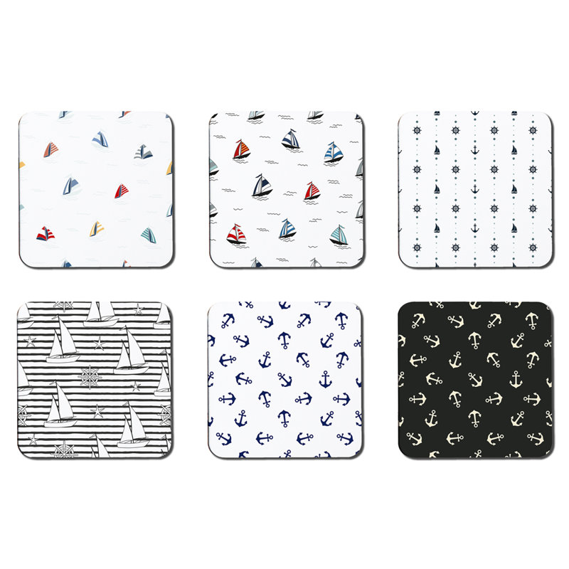 Square 6 Piece Coaster Set