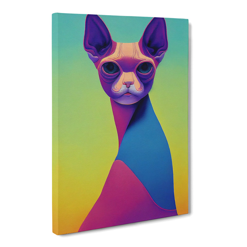 Sphynx Cat - Wrapped Canvas Print, 50cm H x 35cm W x 3cm D